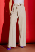 Natural Sandwashed Linen Cleo Pant