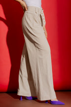 Natural Sandwashed Linen Cleo Pant