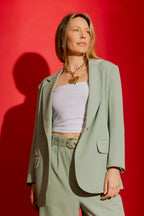 Mint Green Grandpa Blazer