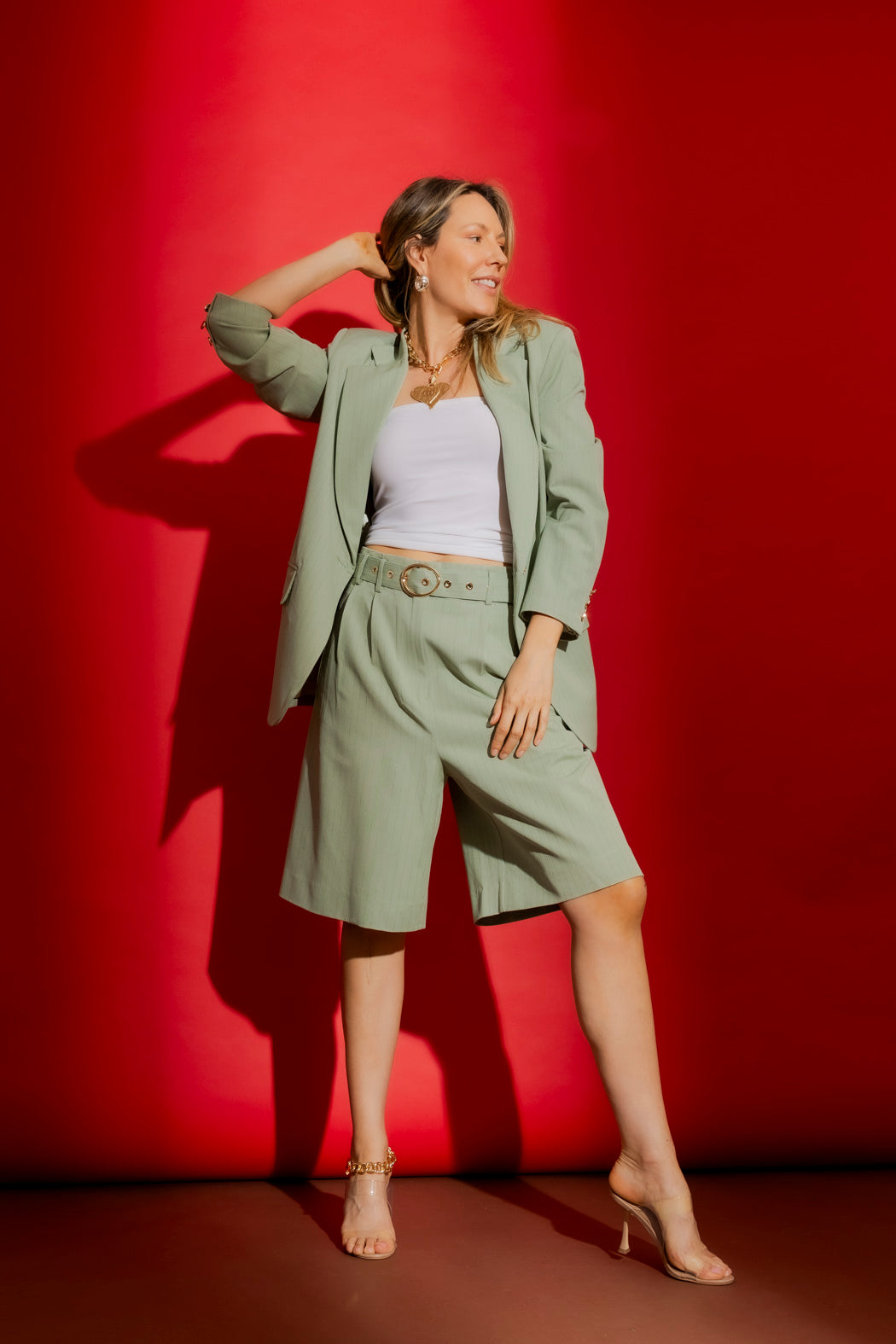 Mint Green Grandpa Blazer