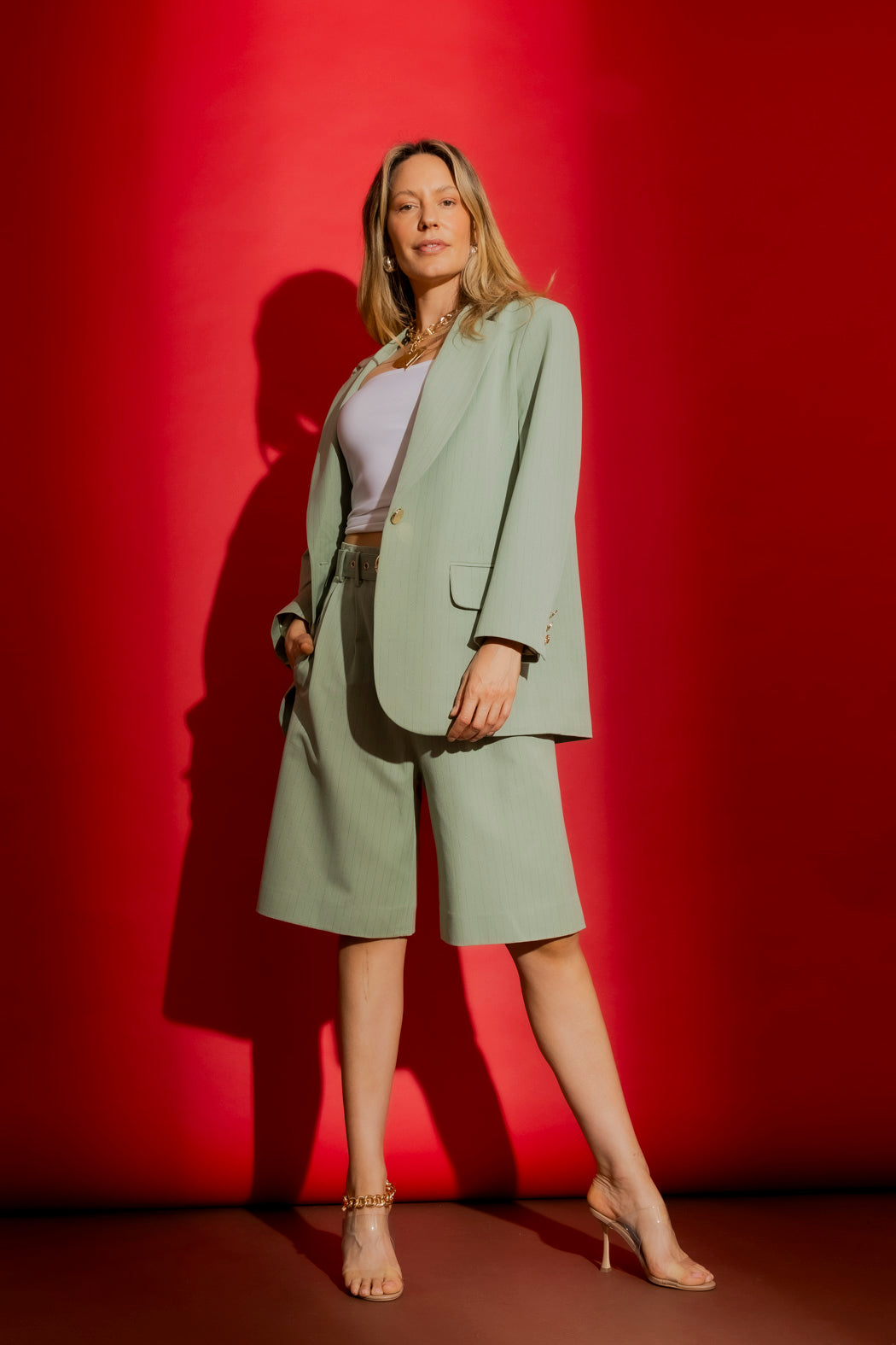 Mint Green Grandpa Blazer