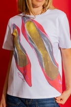 White Stilleto Tee