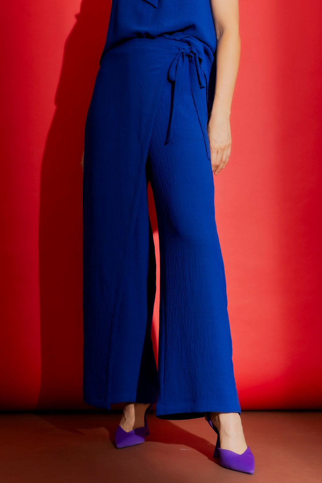 Cobalt Ripple Wrap Pant