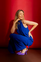 Cobalt Ripple Wrap Pant