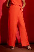 Orange Ripple Wrap Pant