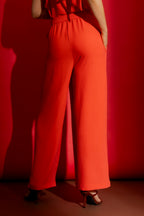 Orange Ripple Wrap Pant
