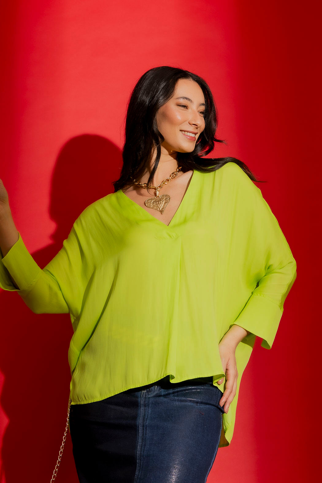 Neon Silky Bondi Top