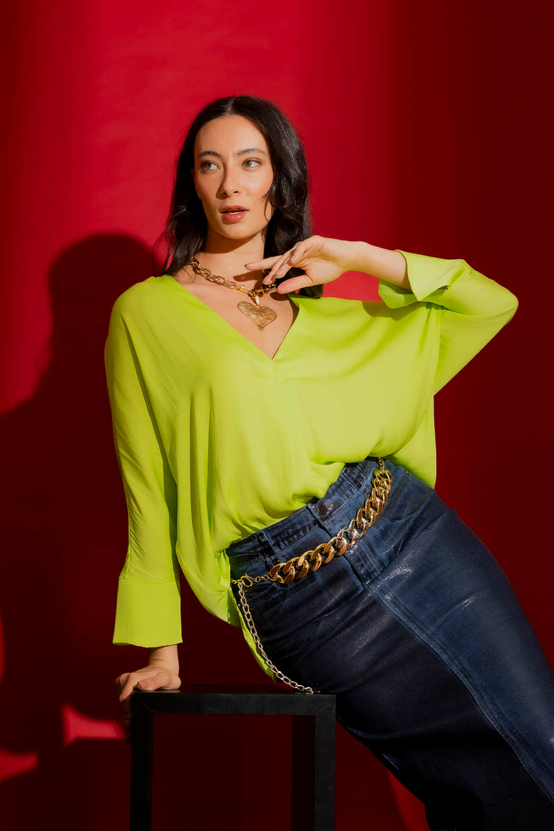 Neon Silky Bondi Top
