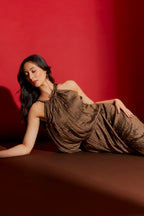 Brown Drawstring Cami