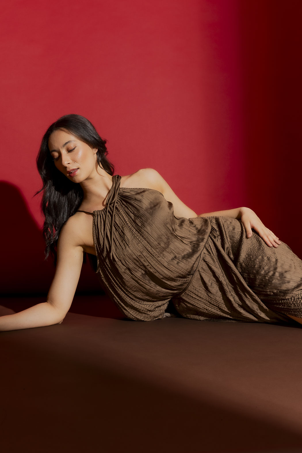 Brown Drawstring Cami