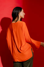 Orange Silky Bondi Top