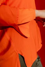 Orange Silky Bondi Top