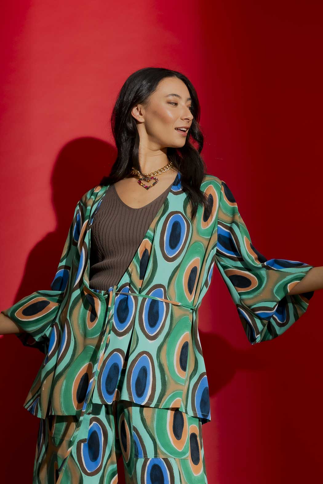 Green Wrap Top