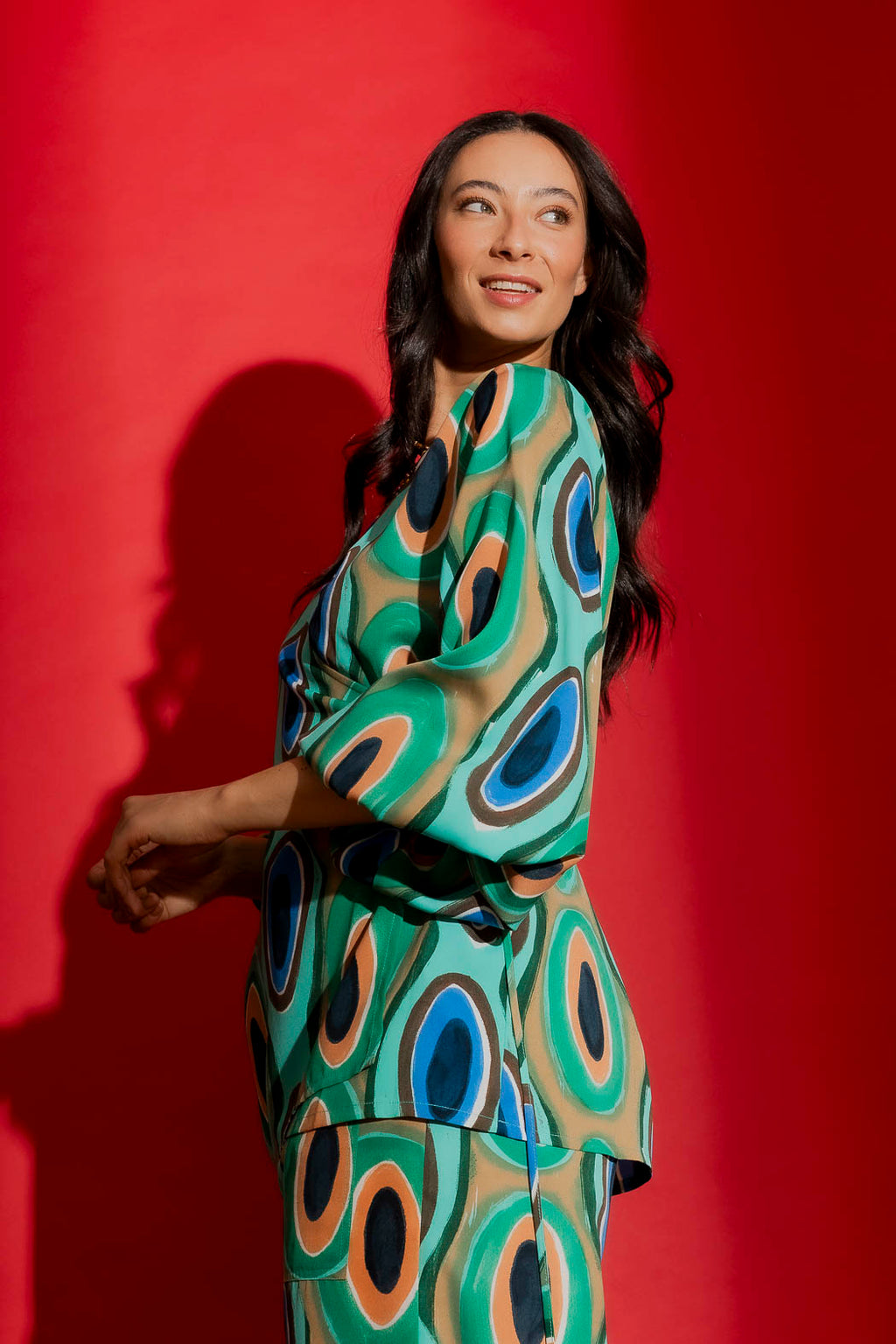 Green Wrap Top
