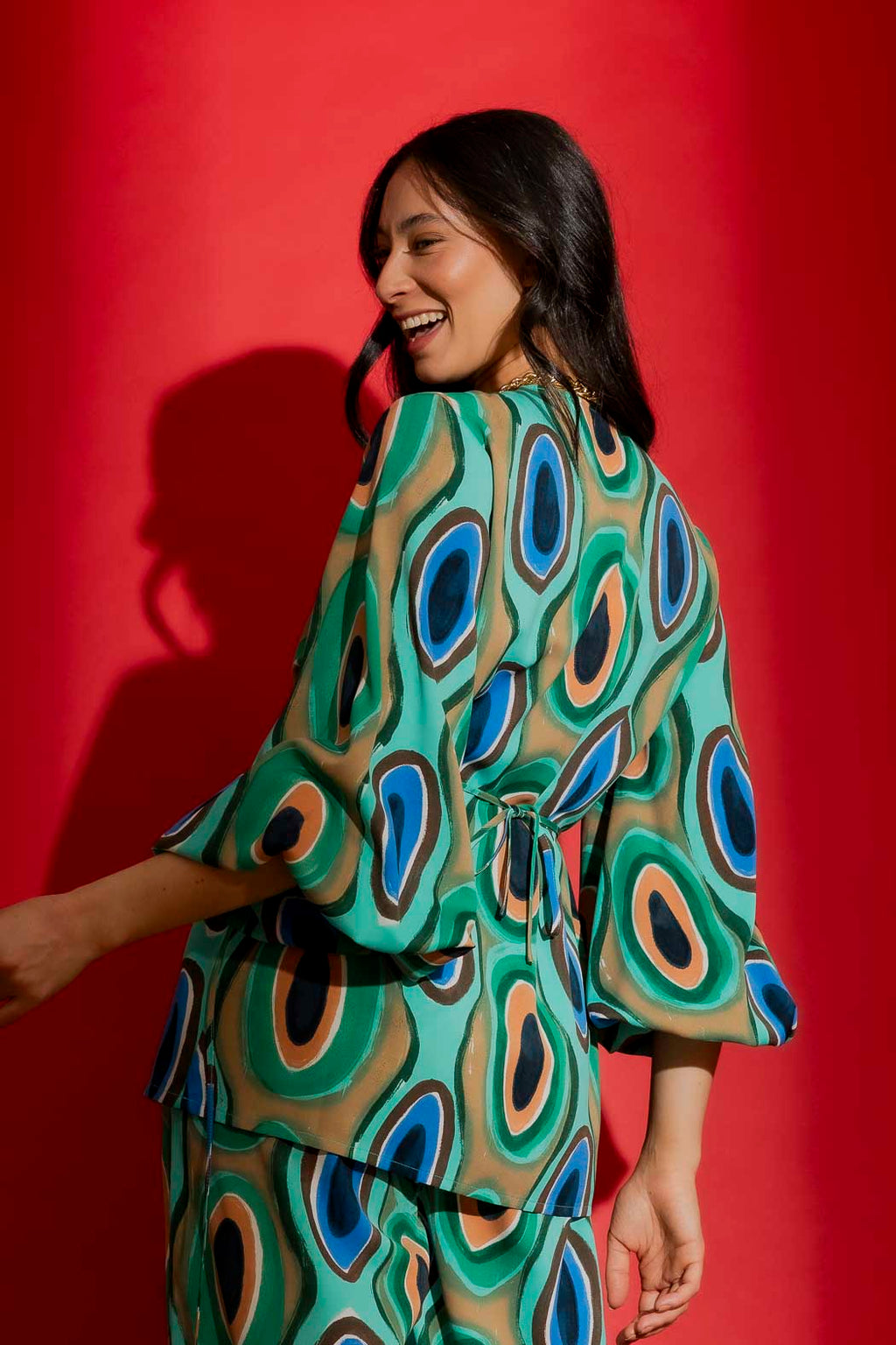 Green Wrap Top