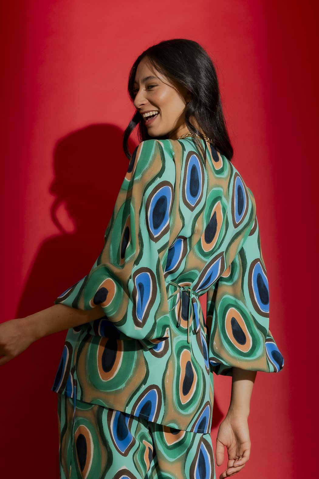 Green Wrap Top