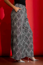 Black/White Silky Classic Culottes