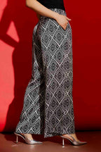 Black/White Silky Classic Culottes