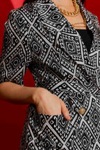 Black/White Silky Resort Trench