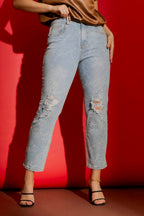 Light Floral Harper Jean