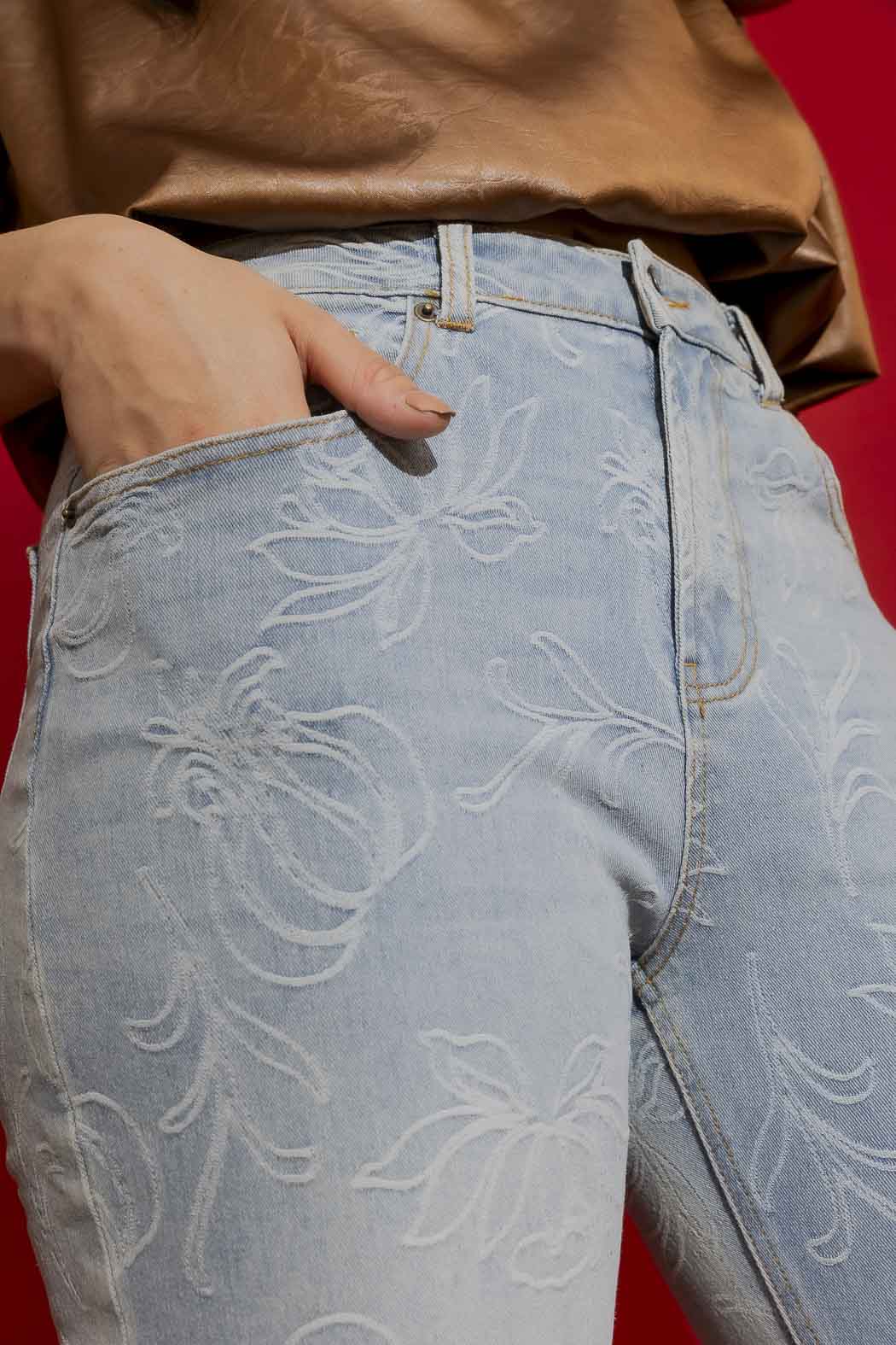 Light Floral Harper Jean