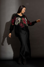 Black Hand Painted Jumper Black S/M