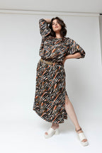 Multi Animal Off Shoulder Dress - FINAL SALE