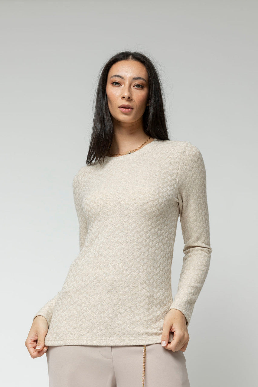 Ivory Sparkle Crew Top
