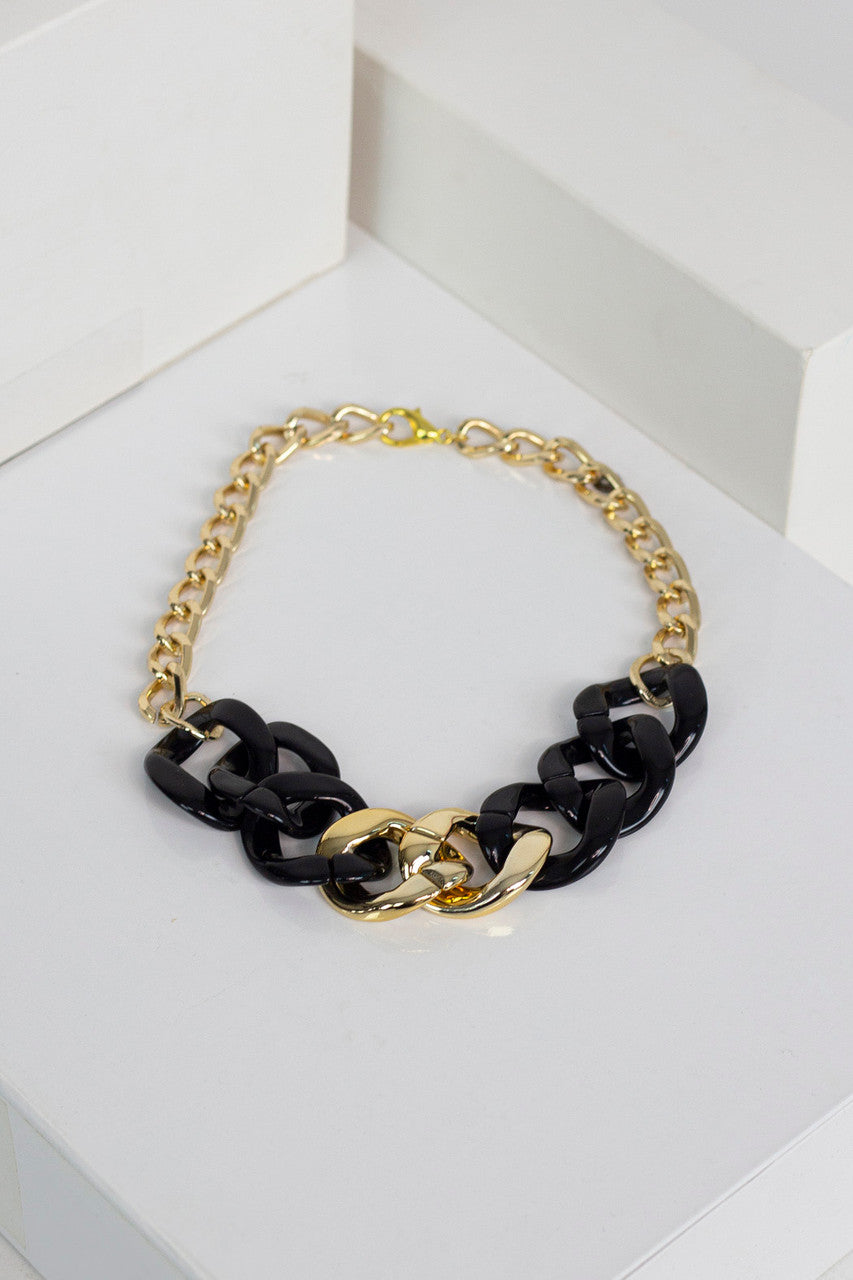 Black Gold Chunky Necklace - FINAL SALE