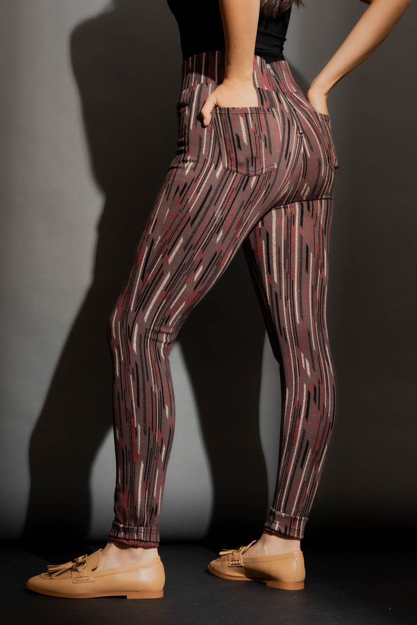 Mocha High Waist Zip Pant