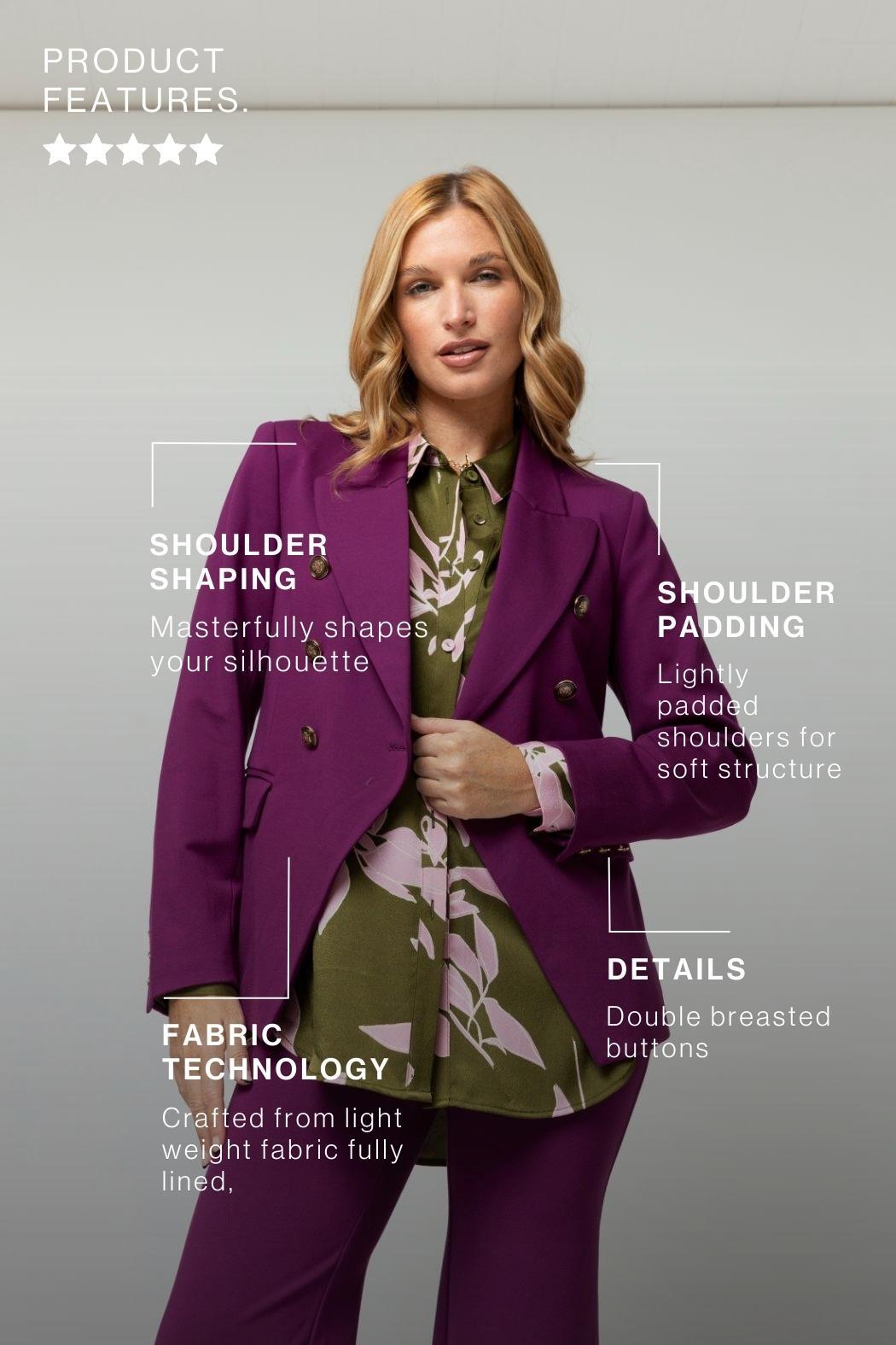 Purple Ponte Sisca Blazer