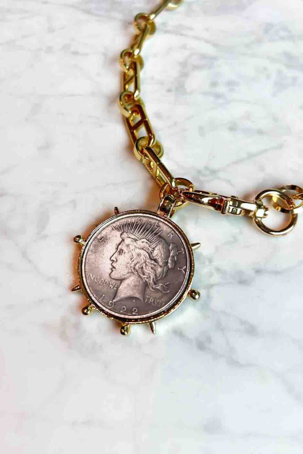 Gold Coin Pendant Necklace