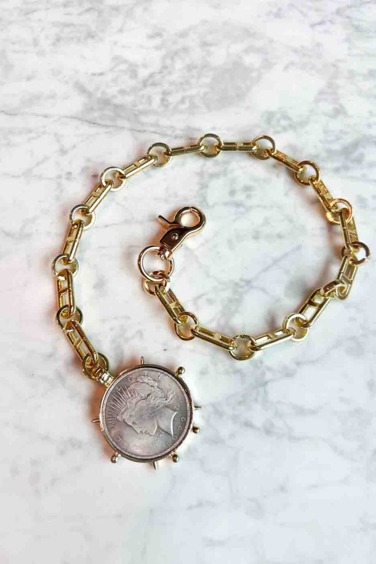 Gold Coin Pendant Necklace