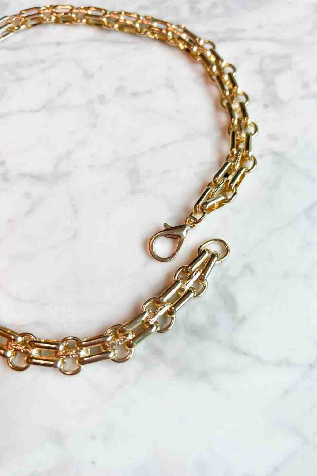 Gold Necklace With Turquoise Cross