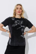 Charcoal Washed Cotton Freedom T-Shirt