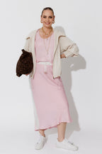 Pink Glow Bias Panel Skirt