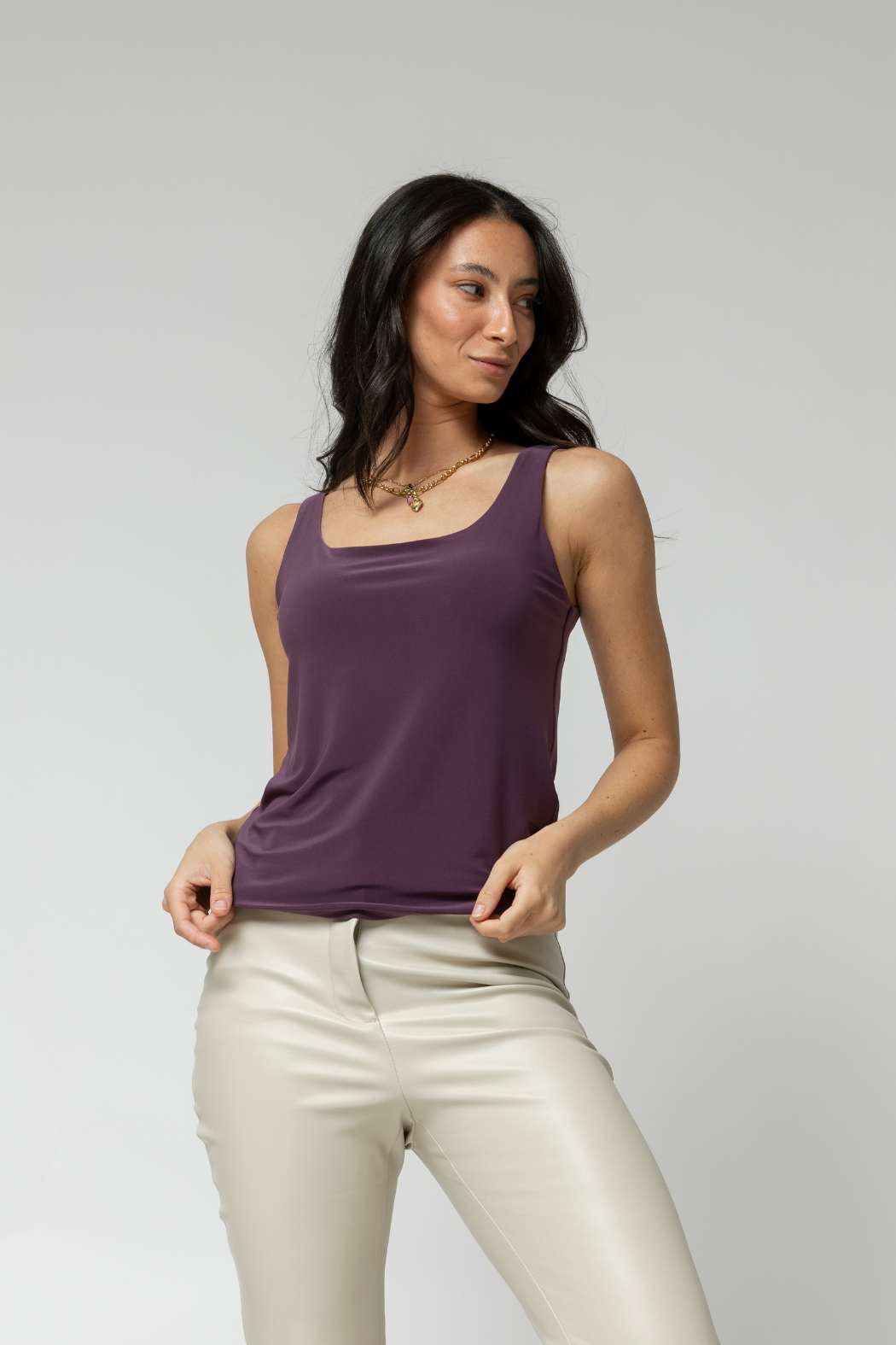 Plum Double Layer Cami - Sale