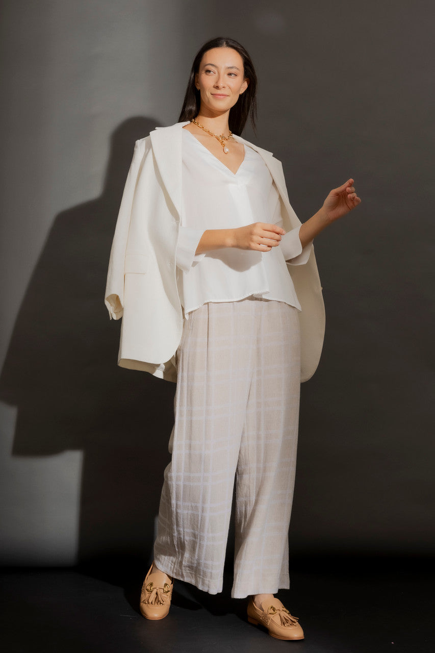 White Long Sleeve Bondi Top