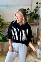 Black Lines Hoodie Black S