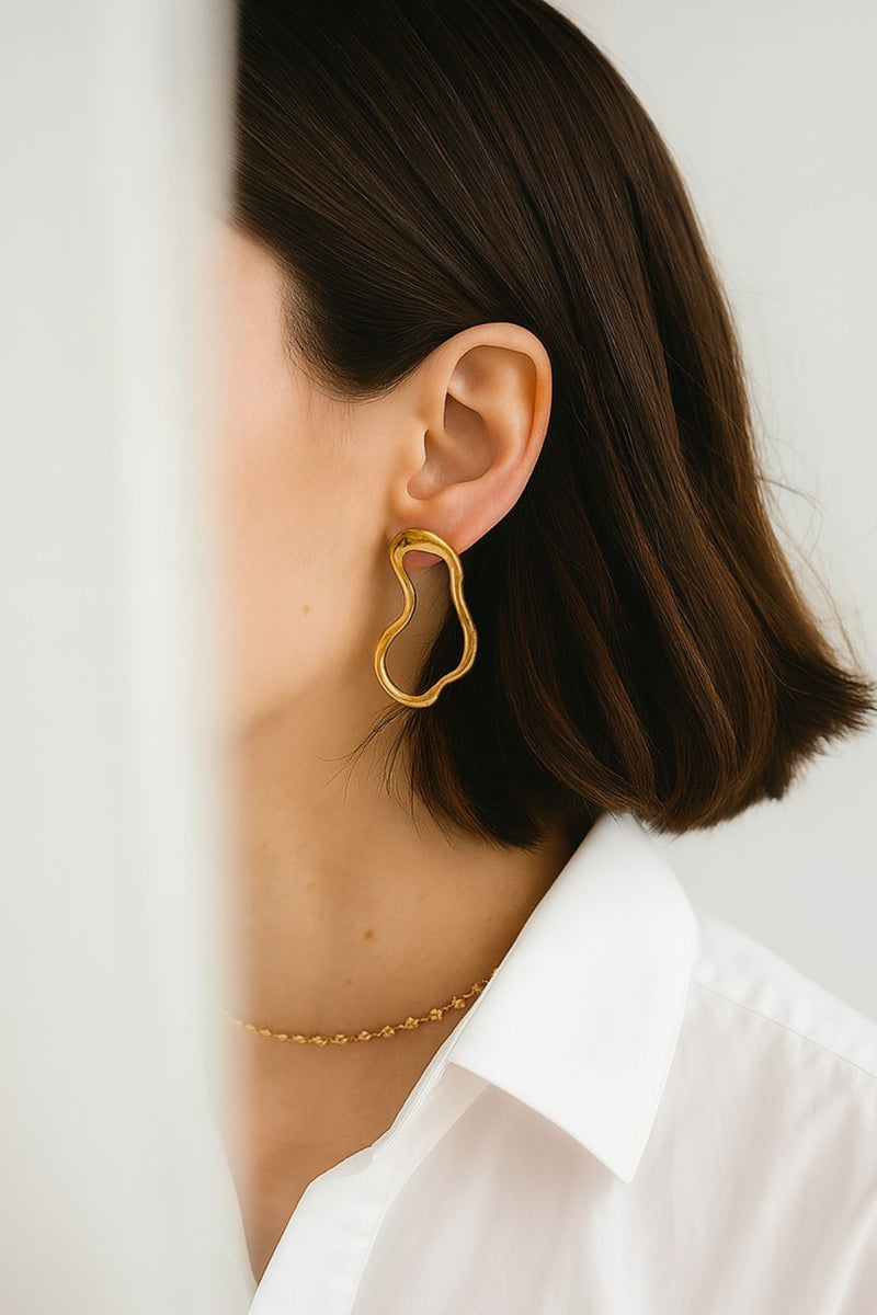 Free Gift - Gold Wave Earrings