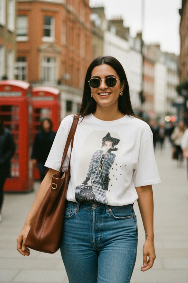 White Dolly Bag Magazine T-Shirt