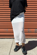 White Chiffon Bias Skirt