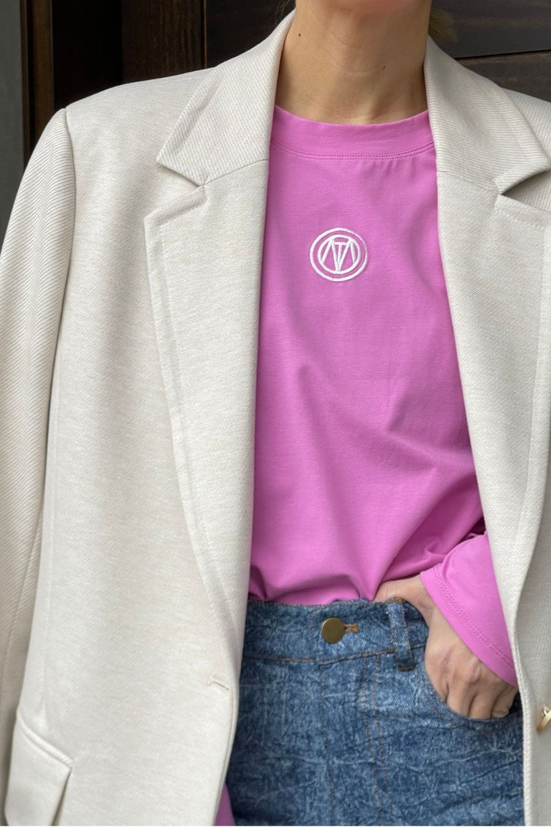 Pink Embroidered T-Shirt