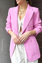 Pink Euro Pocket Blazer