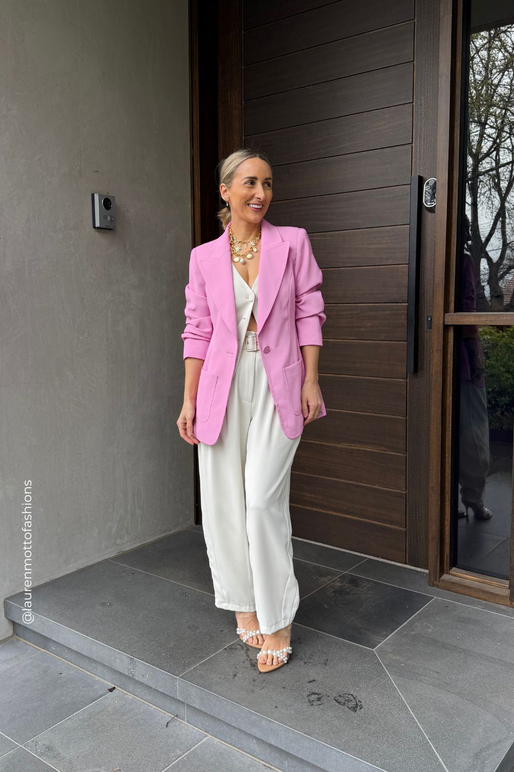 Pink Euro Pocket Blazer