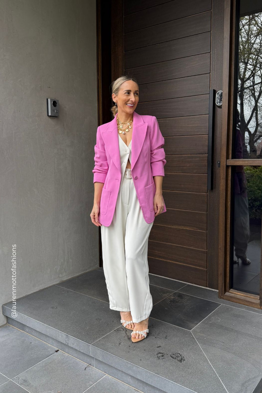 Pink Euro Pocket Blazer