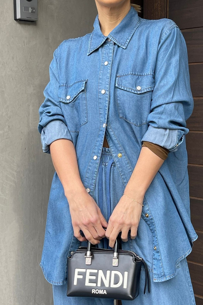 Mid Denim Tencel Vintage Shirt