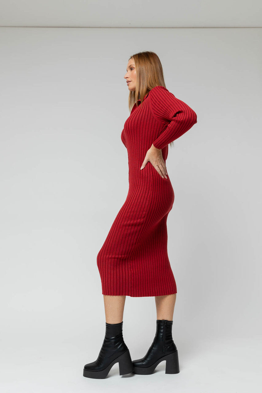 Red Knit Dress - Sale