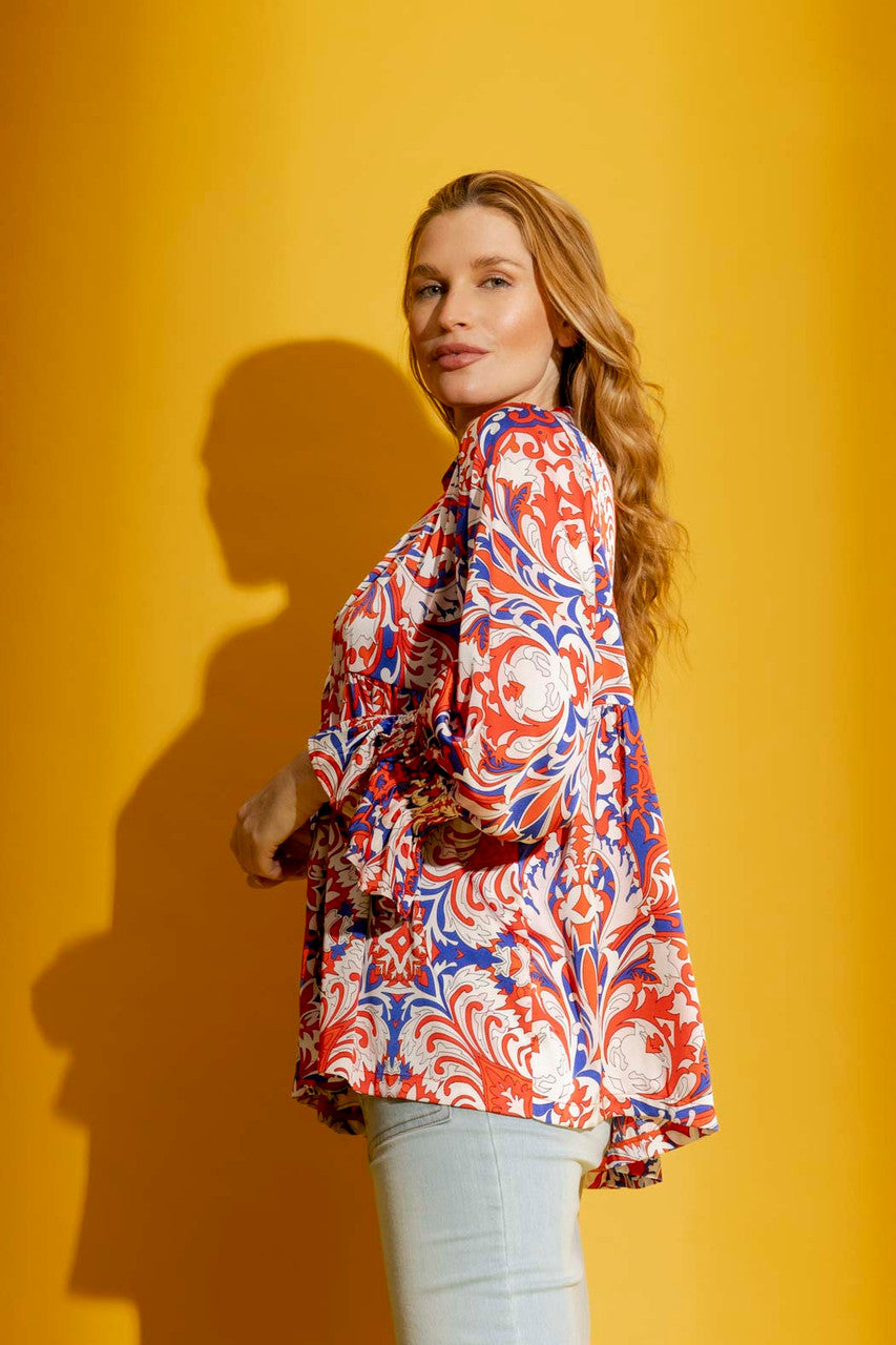 Red/Blue Quinn Shirt