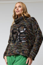 Black Speckle Fluffy Love Jumper - Sale
